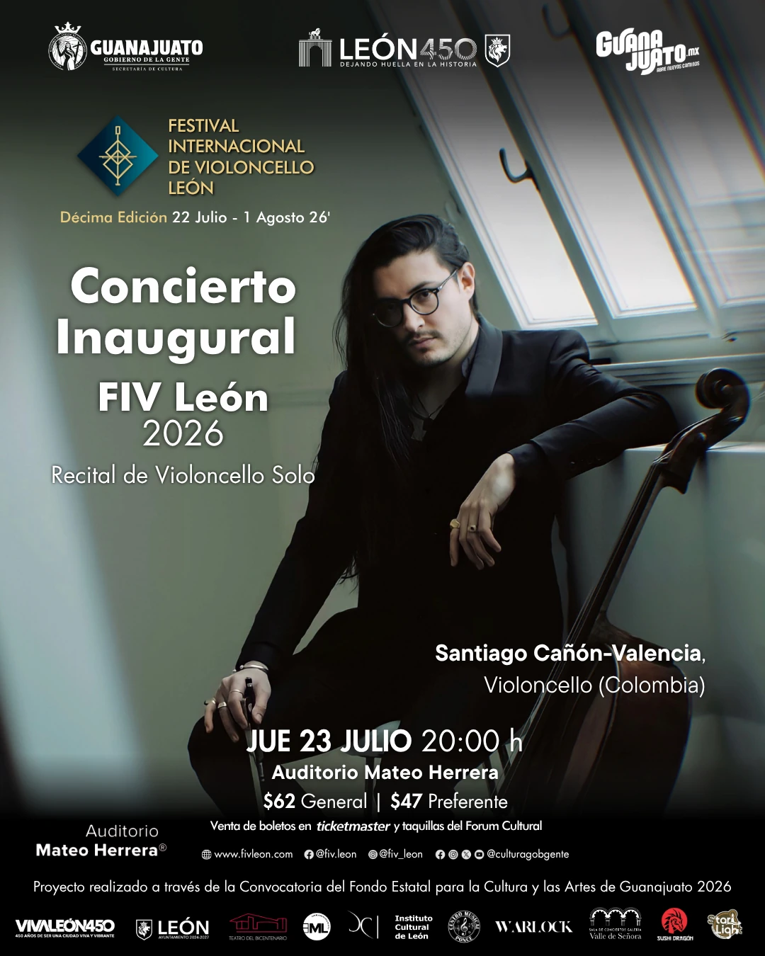 Poster del concierto · FIV León 2026 · 23 Julio · Inauguración