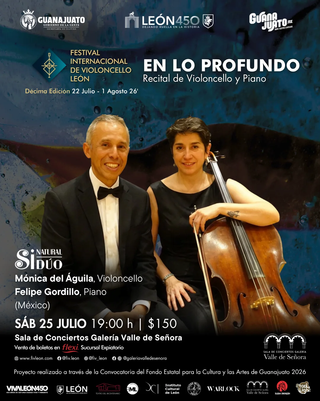 Poster del concierto · FIV León 2026 · 25 Julio · En lo Profundo