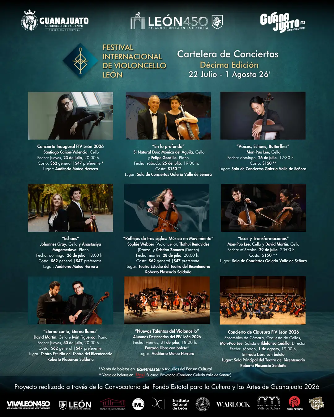 Poster del concierto · FIV León 2026 · 1 Agosto · Clausura